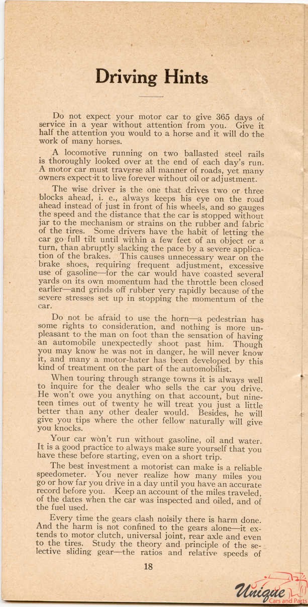 1911 Studebaker E-M-F 30 Operation Manual Page 6